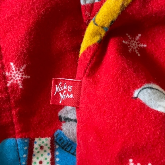 Nick & Nora Winter Pups Flannel Pajama Set Size L - Picture 15 of 16